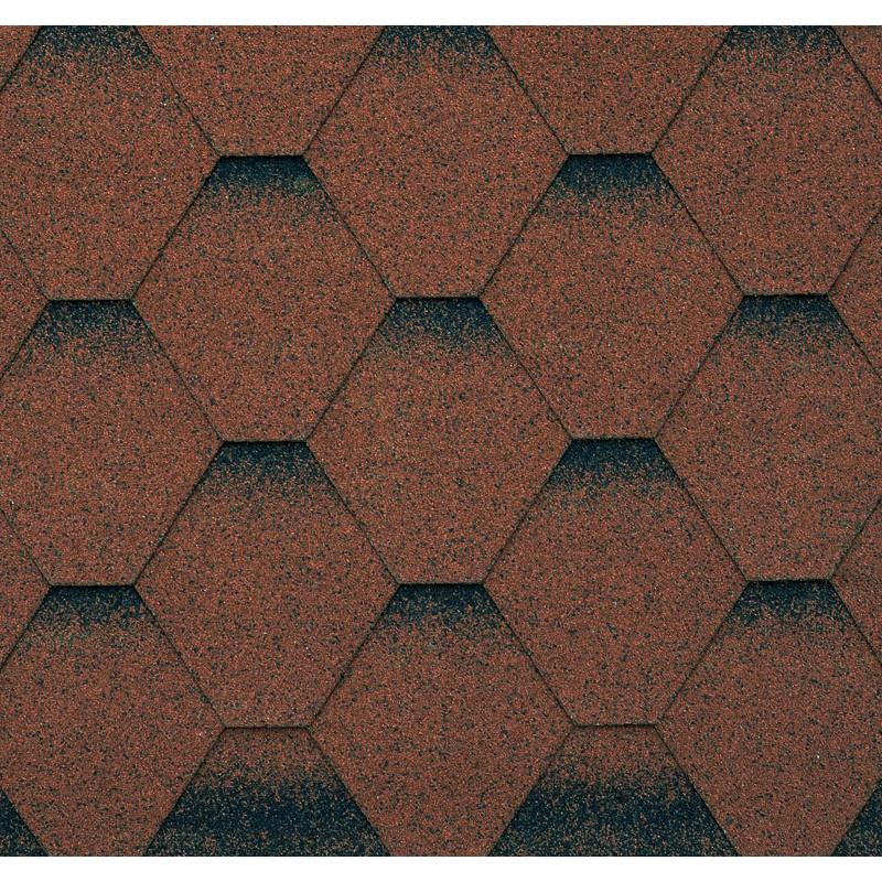 Бітумна черепиця Onduline Bardoline First Hexagonal Коричневий